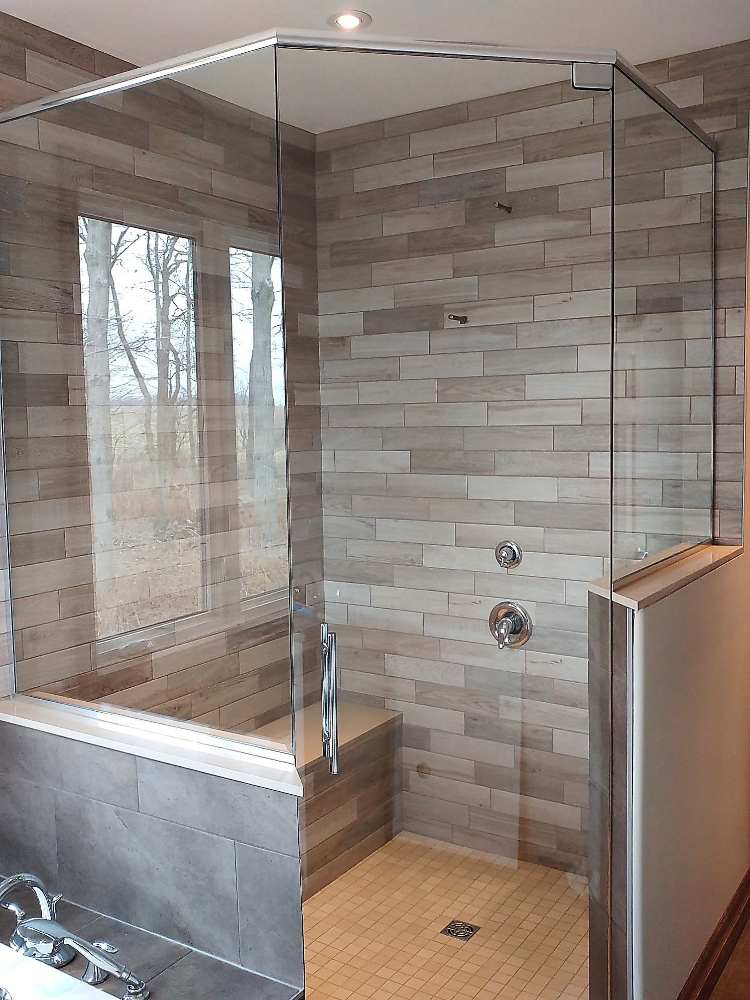Frameless Corner Shower