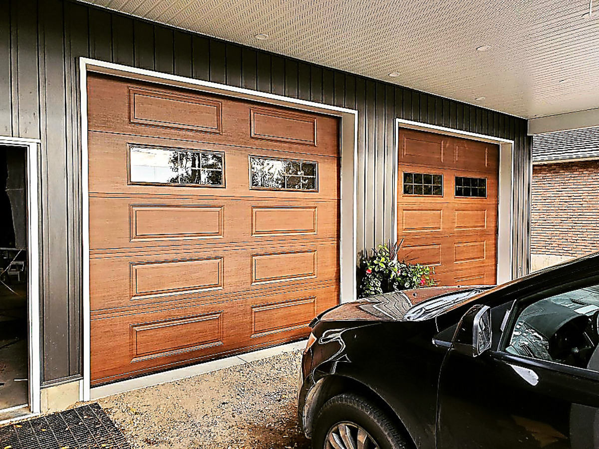 Wood Grain Garage Doors